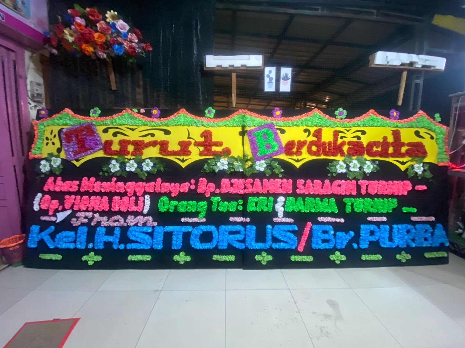 Papan Bunga Duka Cita - Papan Bunga Khanaya Florist Medan