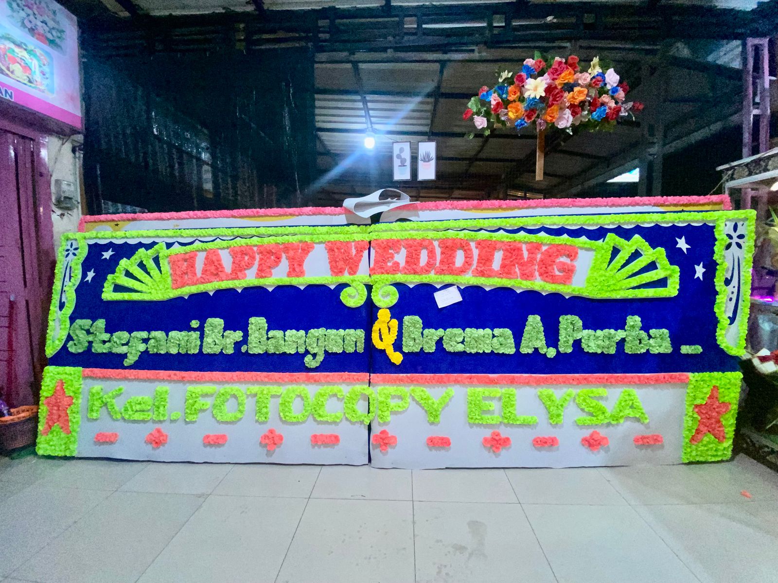 Papan Bunga Happy Wedding - Papan Bunga Khanaya Florist Medan